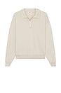 view 1 of 4 Claude Supima Quarter Zip Sweatshirt in Stone