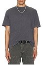 view 3 of 4 Noah Cotton Linen Tee in Washed Black