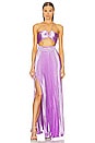 view 1 of 3 Gilda Gown in Metallic Lilac