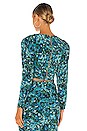 view 3 of 4 Cassie Top in Splatter Print Teal
