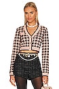 view 1 of 4 Carly Cardigan in Pink & Black
