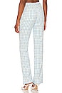 view 3 of 5 Chloe Trouser in Blue Gingham