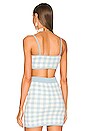 view 3 of 4 Sadie Knit Plaid Cropped Tank in Baby Blue & White