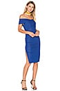 view 1 of 3 Sanity Off The Shoulder Dress in Denim Blue