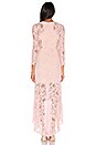 view 3 of 4 Galella Lace Asymmetric Maxi Dress in Dusty Pink