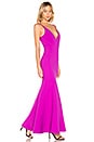 view 2 of 4 Camille Bonded Scoop Back Gown in Purple