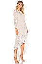 view 2 of 4 Galella Lace Asymmetric Maxi Dress in White