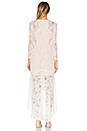 view 3 of 4 Galella Lace Asymmetric Maxi Dress in White