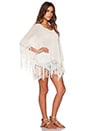 view 2 of 3 Byron Bay Fringe Poncho in Ivory