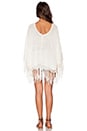 view 3 of 3 Byron Bay Fringe Poncho in Ivory