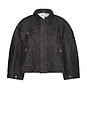 view 5 of 5 Reversible 7 Pocket Japanese Denim Jacket in Indigo & Brown