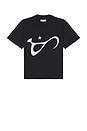 view 4 of 4 Washed Script Tee in Black