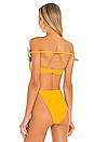 view 3 of 4 Mona Embroidered Bikini Top in Mustard