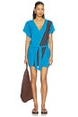 view 1 of 5 Tropiques Terry Dress in Cyan Blue