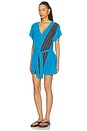 view 3 of 5 Tropiques Terry Dress in Cyan Blue