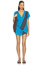 view 5 of 5 Tropiques Terry Dress in Cyan Blue