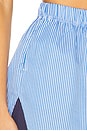 view 7 of 7 Poplin Libby Stripe Short in Sky Blue Stripe
