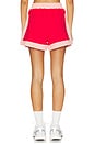 view 4 of 6 Retro Track Short in Poppy Red