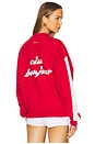 view 1 of 6 Ciao Bonjour Sweatshirt in Cherry