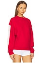 view 3 of 6 Ciao Bonjour Sweatshirt in Cherry