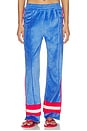 view 1 of 6 Velour Stripe Trackpant in Cerulean Blue