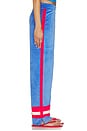view 3 of 6 Velour Stripe Trackpant in Cerulean Blue