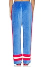 view 4 of 6 Velour Stripe Trackpant in Cerulean Blue