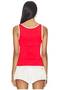 view 3 of 4 Manzana Rib Tank in Apple Red