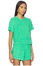 view 2 of 5 Cruise Dolphin Terry Top in Tropical Green