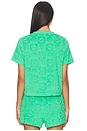 view 3 of 5 Cruise Dolphin Terry Top in Tropical Green