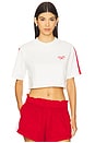 view 1 of 4 Racquet Crop Tee in Warm White
