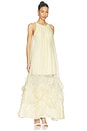 view 2 of 3 Eclipta Gown in Pastel Yellow