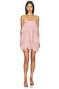 view 2 of 3 Ophelia Lace Mini Dress in Fawn Pink
