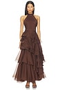 view 1 of 3 Fayette Gown in Dark Chocolate