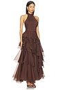 view 2 of 3 Fayette Gown in Dark Chocolate