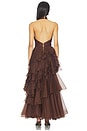 view 3 of 3 Fayette Gown in Dark Chocolate