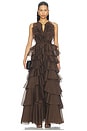 view 1 of 4 VESTIDO LARGO CLEO  in Carob