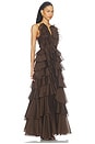 view 2 of 4 VESTIDO LARGO CLEO  in Carob