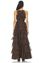 view 4 of 4 VESTIDO LARGO CLEO  in Carob