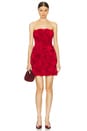 view 1 of 3 Gazer Rosette Mini Dress in Scarlet Red