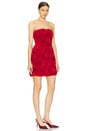 view 2 of 3 Gazer Rosette Mini Dress in Scarlet Red