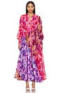 view 1 of 4 Collisions Smock Maxi Dress in Kaleidoscopic Rose