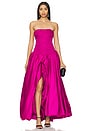 view 1 of 4 Violette Bubble Hem Maxi Dress in Deep Magenta