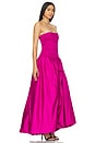 view 2 of 4 Violette Bubble Hem Maxi Dress in Deep Magenta