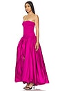 view 3 of 4 Violette Bubble Hem Maxi Dress in Deep Magenta