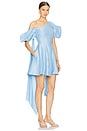 view 3 of 4 Arista Tulip Sleeve Mini Dress in Powder Blue