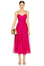 view 1 of 3 Sway Panelled Midi Dress in Fluorescent Rose