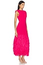 view 2 of 4 Rushes Raffia Knit Midi Dress in Deep Fuchsia