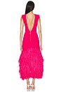 view 3 of 4 Rushes Raffia Knit Midi Dress in Deep Fuchsia