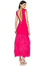 view 4 of 4 Rushes Raffia Knit Midi Dress in Deep Fuchsia